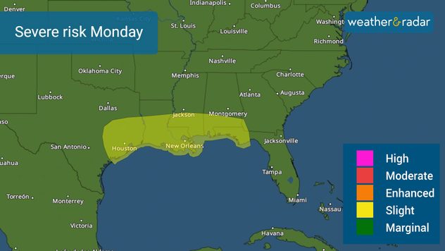 Severe risk Monday