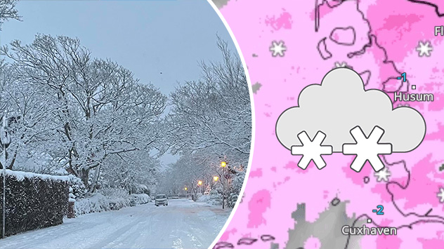 Schnee auf Sylt und WetterRadar