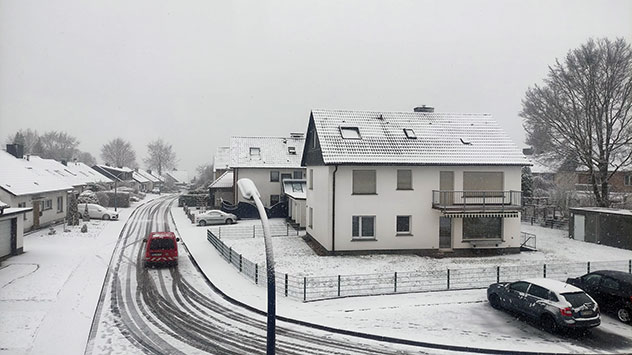In Holzwickede östlich von Dortmund wintert es sich ein.