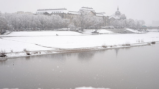 Schnee in Dresden