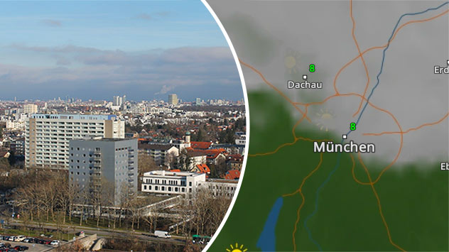 Teaser Wolkenkante WetterRadar Webcam München