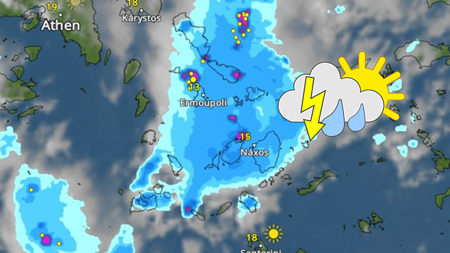 Gewitter über den Griechischen Inseln