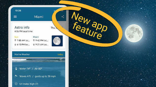 Our newest feature: New astro function inside the app – Weather News