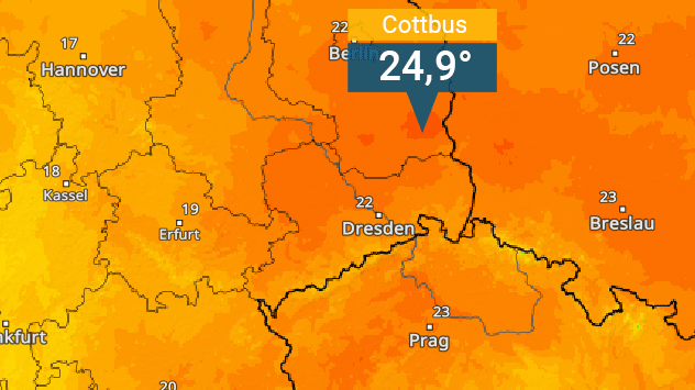 TemperaturRadar: Im Osten war es heute am wärmsten.