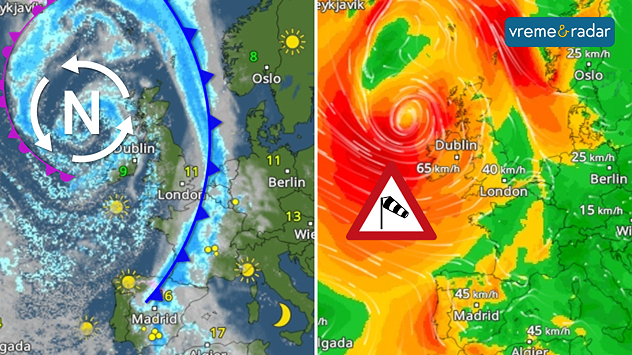 Ciklon iznad Atlantika