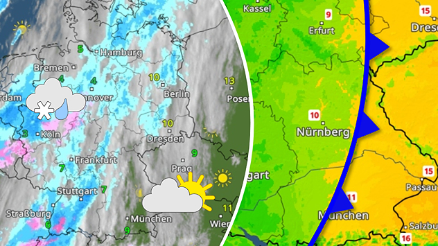 Kaltfront am Samstagmorgen