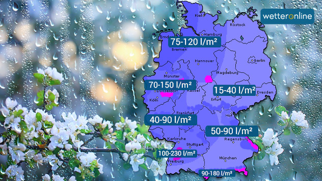Regenmengen April Grafik: Besonders nass war es am Alpenrand, im Schwarzwald, an den Küsten, im Nordwesten und am Westrand der Mittelgebirge.