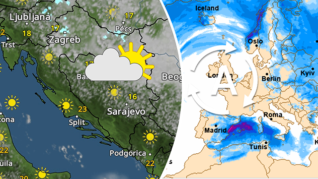 Sunce, negdje oblaci i hladnije