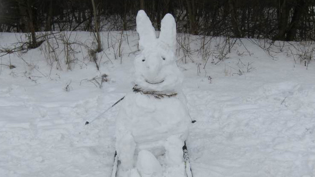 © Axel von Bloomberg Osterhase im Schnee