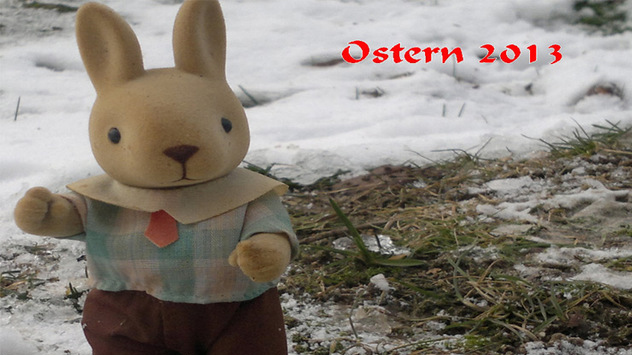 © Gerd Ballay Osterhase im Schnee