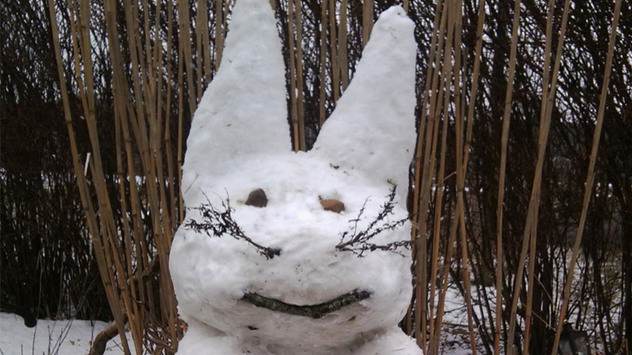 © P. Lorenzen Osterhase im Schnee