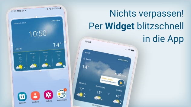 Nichts verpassen! Per Widget blitzschnell in die App.