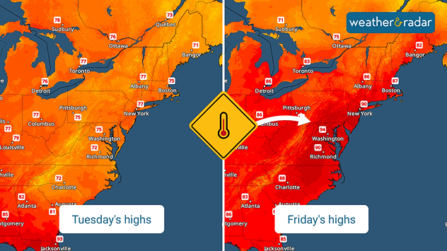 Getting hot across the Friday