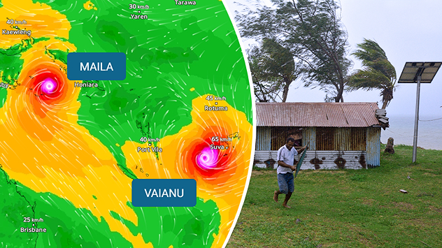 Deux cyclones menacent les îles du Pacifique Sud, au large des côtes australiennes.