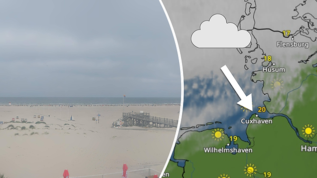 Webcambild von der Insel Amrum und WetterRadar