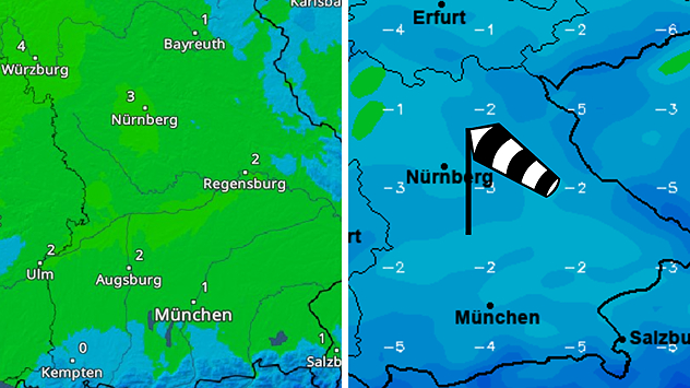 Gemessene Temperaturen und gefühlte im Vergleich