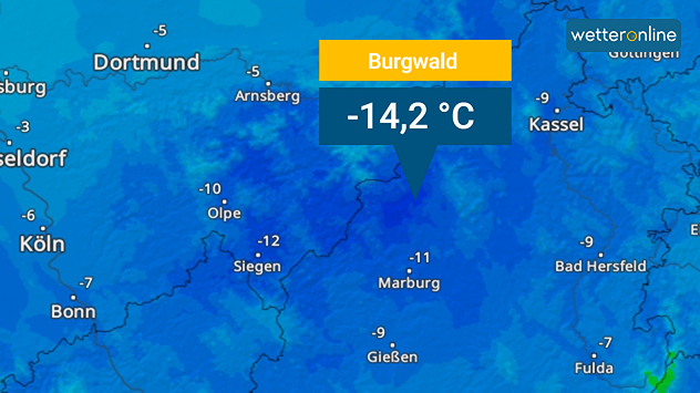 TemperaturRadar von Dienstagmorgen
