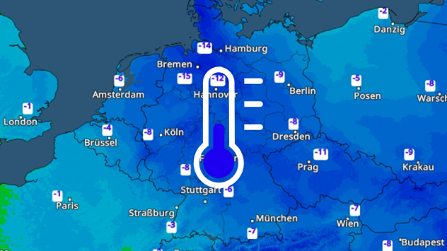 Die bitterkalte Nacht zum Sonntag im TemperaturRadar