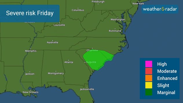 Friday's severe risk