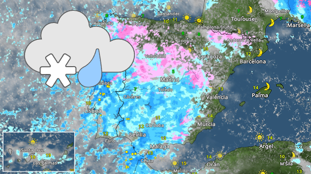 El paso de frentes activos está asegurado hasta el fin de semana, asociados a borrascas atlánticas que avanzarán hacia la Península.