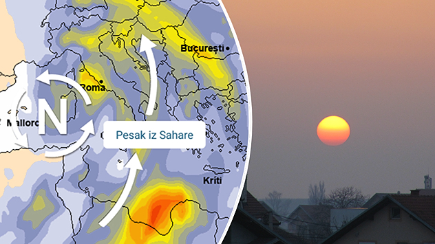 Prašina iz Sahare i povezani oblaci
