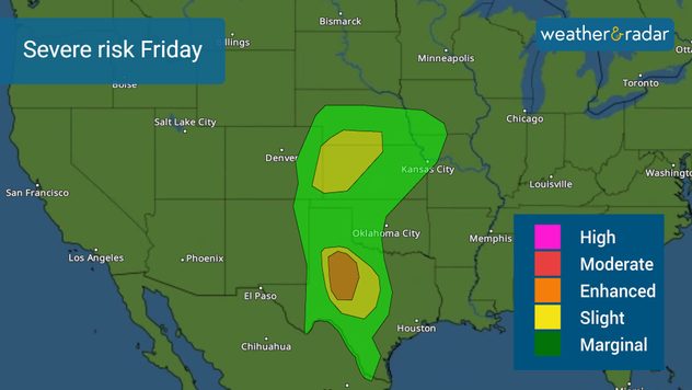 Friday's severe risk