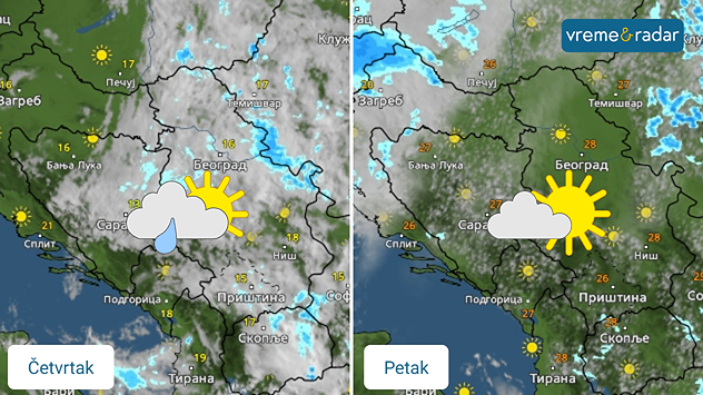 Promenljiv četvrtak, sunčan petak