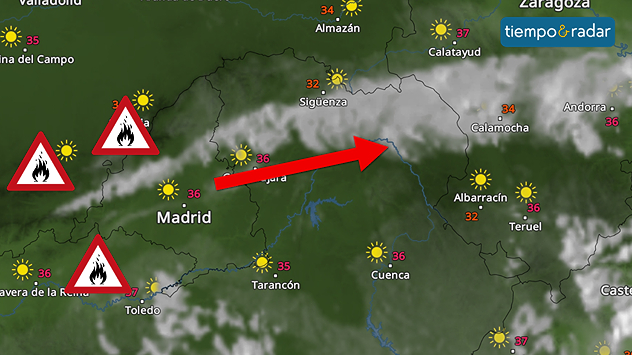 El humo de los tres incendios es visible desde el satélite. 
