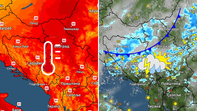 Vrlo toplo, pa zahlađenje i pljuskovi