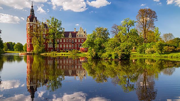 Das Neue Schloss der Schlossanlage Muskau im gleichnamigen Fürst-Pückler-Park
