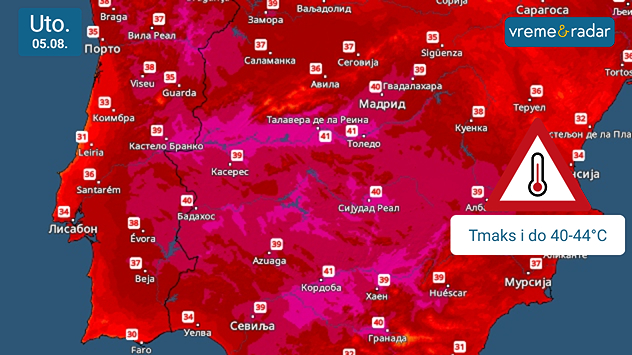Preko 40°C u Španiji i Portugaliji