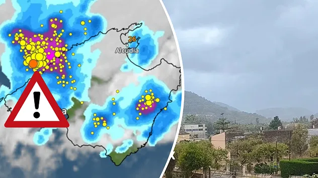 Unwetter ziehen über die beliebte Urlaubsinsel Mallorca.