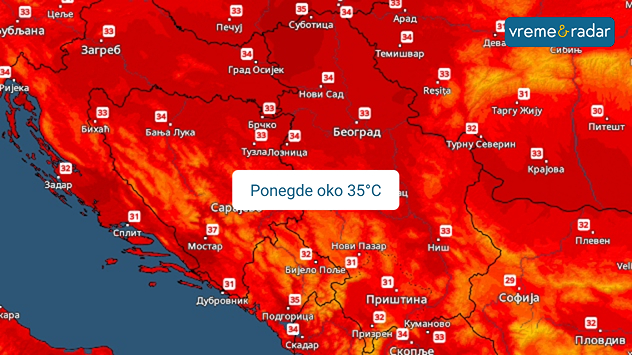 Vruće u nedelju