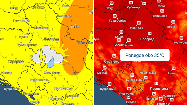 Vruće, sparno i nestabilno