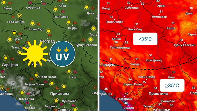 Sunčano i toplo vreme