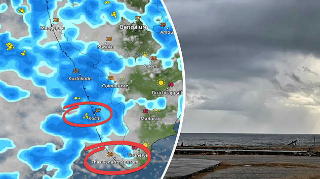 Heavy rain over Kerala