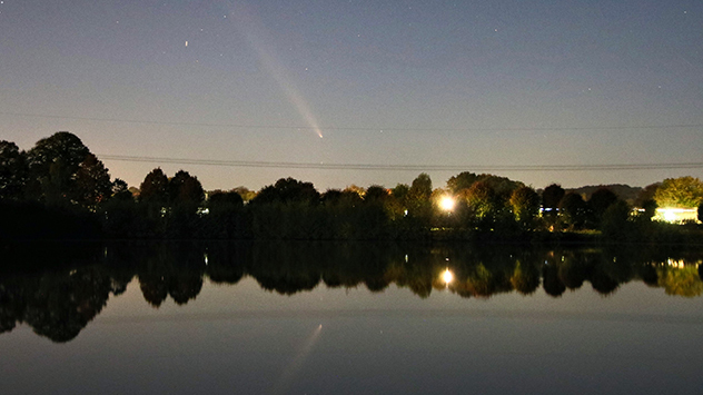 © Jörg Budke Im niedersächsischen Bramsche hatten die Kometenfans Glück mit dem Wetter.