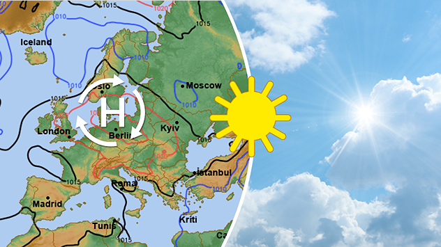 Ein Hoch bestimmt auch in der nächsten Woche unser Wetter.