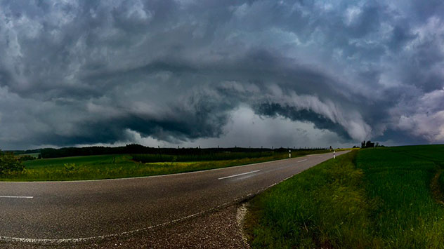 © Martin Huber via WetterMelder Deutschland Bedrohliche Gewitterwolken