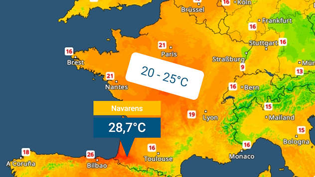 Topli uslovi u Francuskoj