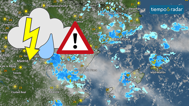 Precipitaciones previstas para el lunes 13 de octubre. Consulta el radar del tiempo para mayor detalle. 
