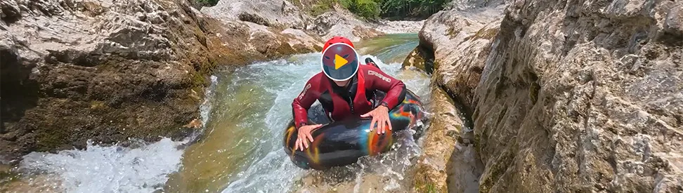 Tubing in der Tiefenbachklamm.