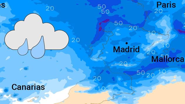 La lluvia se extenderá por todo el país entre este fin de semana y la próxima.