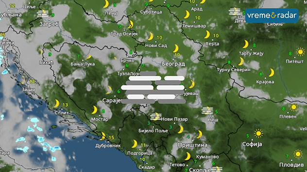 Lokalno jutarnja magla za vikend