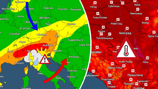 Vruće na Balkanu, nestabilno u oblasti Alpa