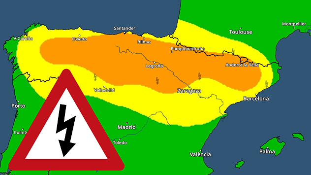 La bolsa de aire frío en altura irrumpiendo por España dejará un escenario meteorológico inestable y con alertas en estas regiones. 