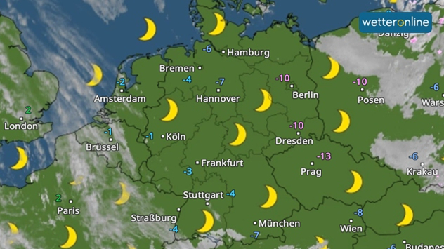 WetterRadar von 4:45 Uhr zeigt sternenklaren Himmel