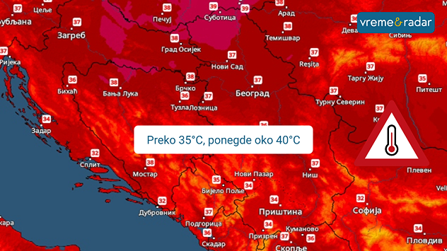 Vruće u sredu i četvrtak