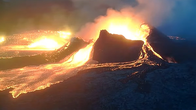 Kraterwandkollaps des Islandvulkans