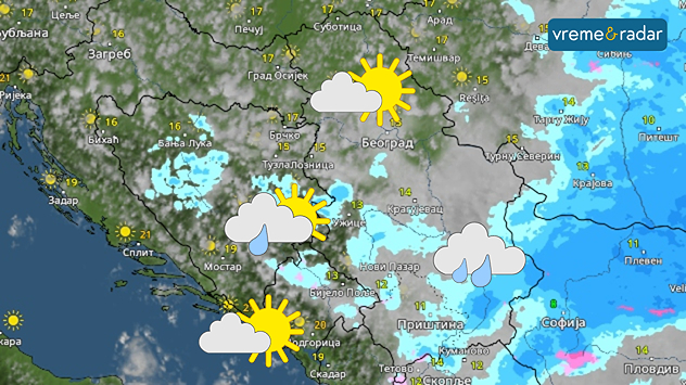 Ponegde kiša u sredu